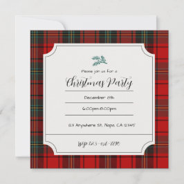Schotse Tartan Kerstfeest Verstelbaar Knus Kaart