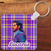 Schotse tartan kraai sleutelhanger (Achterkant)