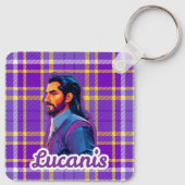 Schotse tartan kraai sleutelhanger (Achterkant)