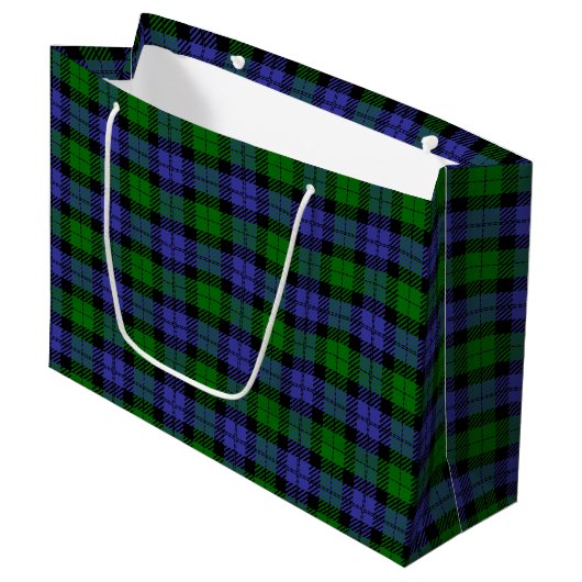 Schotse tartan large cadeautasje (Voorkant Gekanteld)