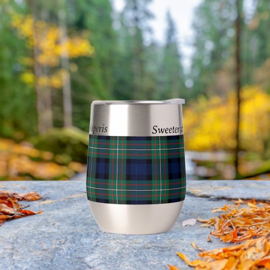 Schotse tartan motto geïsoleerde tumbler (Buiten)