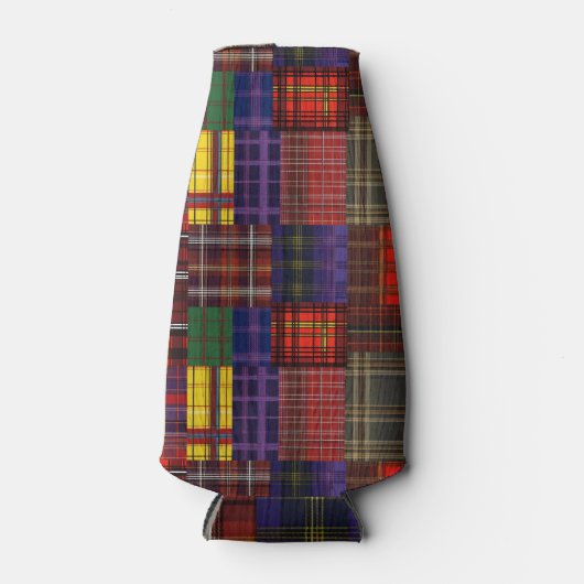 Schotse Tartan Patchwork Flesjeskoeler (Voorkant)