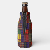 Schotse Tartan Patchwork Flesjeskoeler (Fles Achterkant)