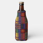 Schotse Tartan Patchwork Flesjeskoeler (Fles Voorkant)