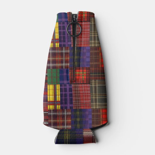 Schotse Tartan Patchwork Flesjeskoeler (Achterkant)