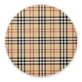 Schotse Tartan Patroon     Keramische Knop