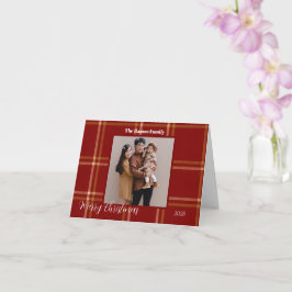 Schotse Tartan Patroon Kerstmis Aanpasbaar Kaart