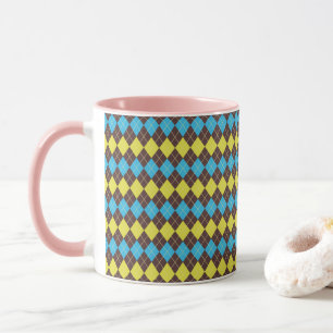 Schotse tartan-patroon uit de jaren 70 mok