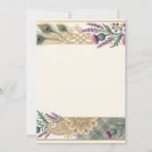 Schotse Tartan Pauw Mandala Save the Date | Sc (Achterkant)