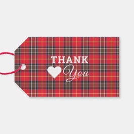Schotse Tartan Plaid Celtic Dank u bruiloft Cadeaulabel