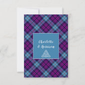 Schotse Tartan Plaid Keltische Symbolen Trouw Save The Date (Achterkant)