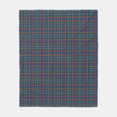 Schotse Tartan Plaid met rood, blauw & turquoise Fleece Deken (Voorkant)