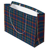  Schotse Tartan Plaids, blauw, rood, geel Groot Cadeauzakje (Achterkant Gekanteld)
