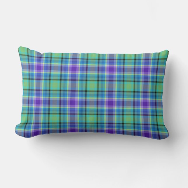 Schotse Tartan Pset, crimson/green check Kussen (Voorkant)