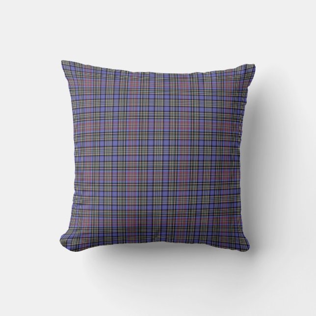 Schotse Tartan Pset, purples and tans checks Kussen (Voorkant)