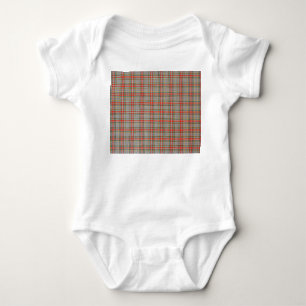 Schotse tartan: rood-groen-geel patroon. romper