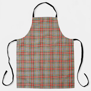 Schotse tartan: rood-groen-geel patroon. schort