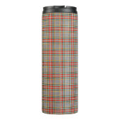 Schotse tartan: rood-groen-geel patroon. thermosbeker (Achterkant)