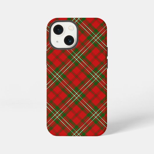 Schotse tartan rood groen geruit iPhone hoesje (Achterkant)