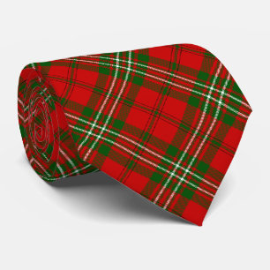 Schotse tartan rood groen ruit stropdas