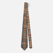 Schotse Tartan Tan Op maat gemaakte stropdas (Voorkant)