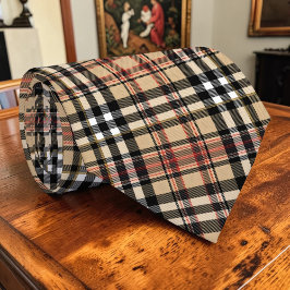 Schotse Tartan Tan Op maat gemaakte stropdas