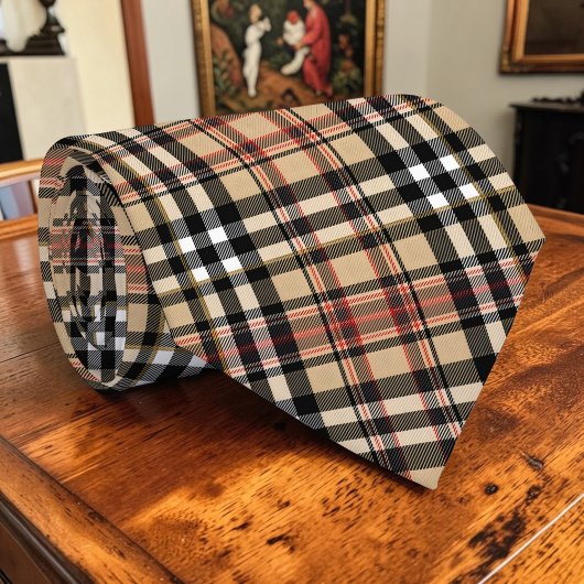 Schotse Tartan Tan Op maat gemaakte stropdas