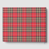 Schotse Tartan |Thistle Baby shower gepersonalisee Gastenboek (Achterkant)