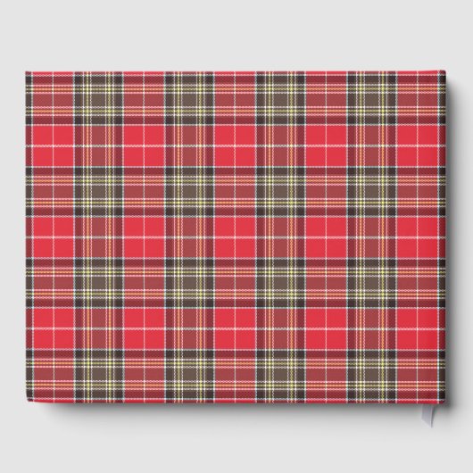 Schotse Tartan |Thistle Baby shower gepersonalisee Gastenboek (Achterkant)