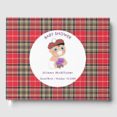 Schotse Tartan |Thistle Baby shower gepersonalisee Gastenboek (Voorkant)