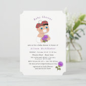 Schotse tartan |Thistle Flower Cute Baby shower Kaart (Staand voorkant)