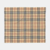 Schotse tartanpatroon fleece deken (Voorkant (Horizontaal))
