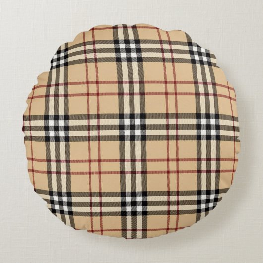 Schotse tartanpatroon rond kussen (Voorkant)