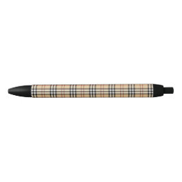 Schotse tartanpatroon     zwarte inkt pen
