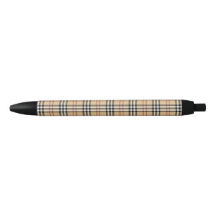 Schotse tartanpatroon zwarte inkt pen