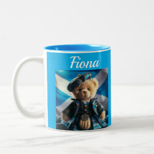 Schotse teddybeermok tweekleurige koffiemok