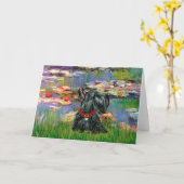 Schotse Terriër 12 - Lelies 2 Kaart (Gele Bloem)