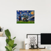 Schotse Terrier 12c -Starnacht Poster (Thuiskantoor)