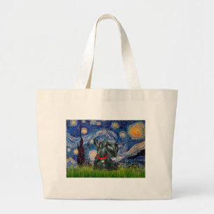 Schotse Terrier 12c -Starrennacht Grote Tote Bag
