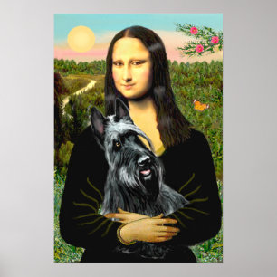 Schotse Terrier 3 - Mona Lisa Poster