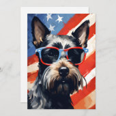 Schotse Terriër 4 juli Onafhankelijkheidsdag Feestdagenkaart (Voorkant / Achterkant)