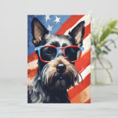 Schotse Terriër 4 juli Onafhankelijkheidsdag Feestdagenkaart (Staand voorkant)
