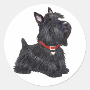 Schotse Terrier (A) - (door JBF) Ronde Sticker