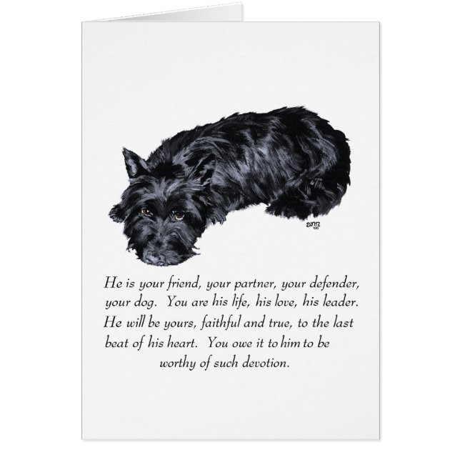 Schotse Terrier Aandenken - MANNELIJK (Voorkant)