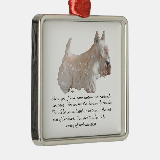 Schotse Terriër Aandenken Ornament (Rechts)