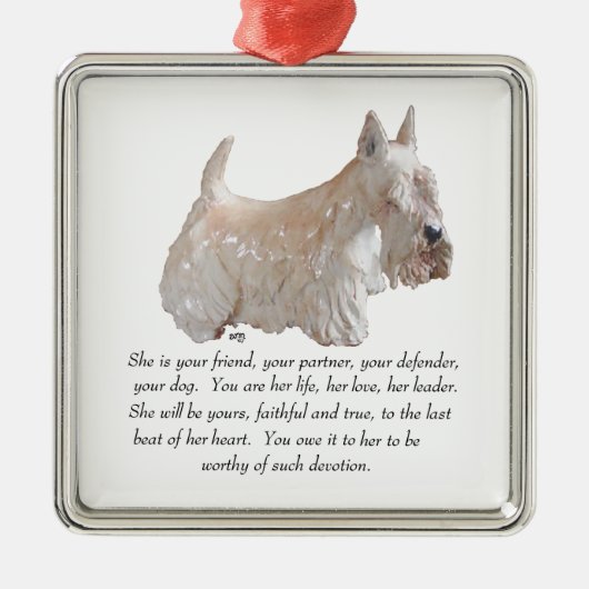 Schotse Terriër Aandenken Ornament (Voorkant)