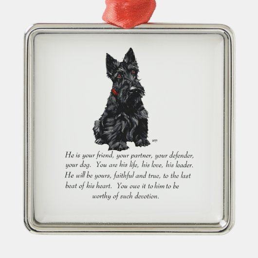 Schotse Terriër Aandenken Ornament (Voorkant)