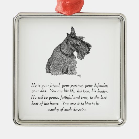 Schotse Terriër Aandenken Ornament (Voorkant)