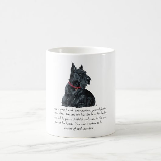 Schotse Terriër Aandenken - REUZE Hond Koffiemok (Center)
