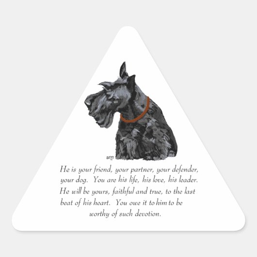 Schotse Terriër Aandenken - REUZE Hond Sticker (Voorkant)